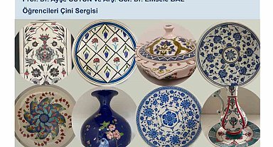 Çini sanatının gelenekten günümüze uzandığı sergi sanatseverlerle buluşuyor