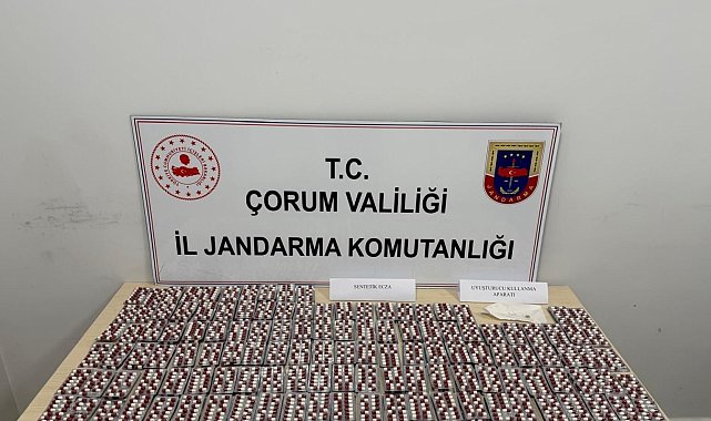 Çorum'da 3 bin adet uyuşturucu hap ele geçirildi