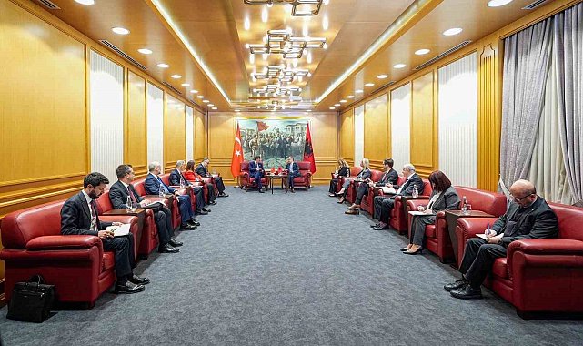 Cumhurbaşkanı Yardımcısı Yılmaz, Arnavutluk Cumhurbaşkanı Begaj ile görüştü