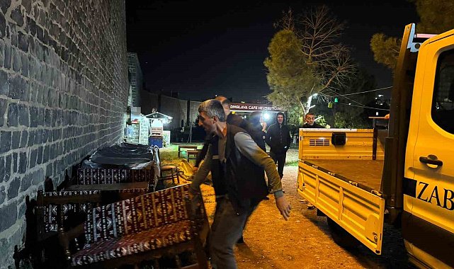 Diyarbakır'da sur diplerini işgal eden işyeri tahliye edildi
