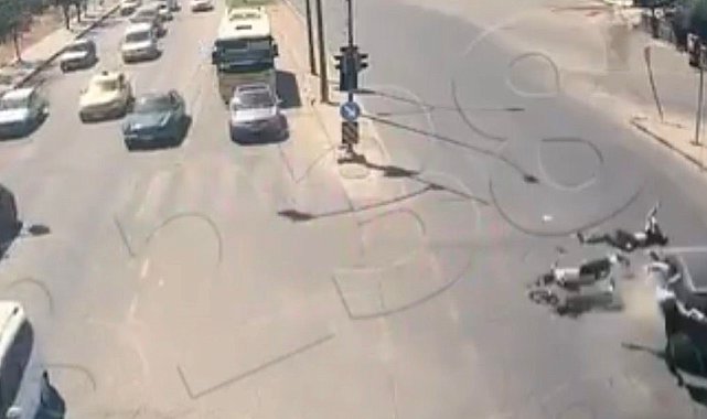 Gaziantep'te feci motosiklet kazaları kamerada