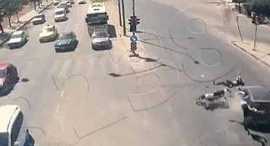 Gaziantep'te feci motosiklet kazaları kamerada