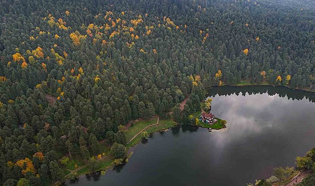 Gölcük Tabiat Parkı'nda sonbahar güzelliği mest etti