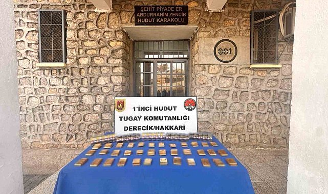 Hakkari'de 36 kilo sarma altın ele geçirildi