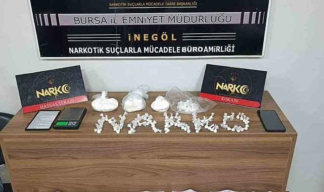 İnegöl'de uyuşturucu operasyonu: 620 gram kokain ele geçirildi