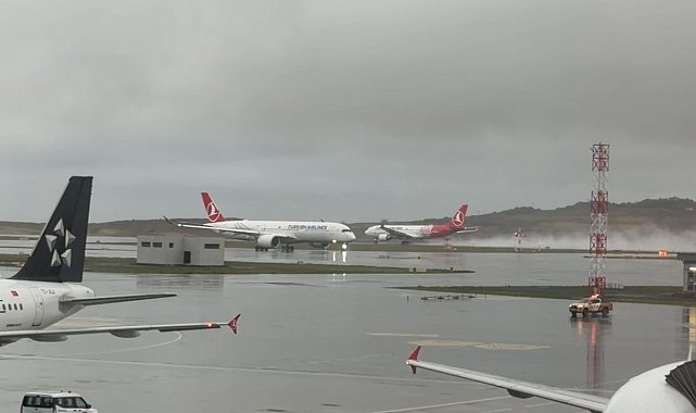 İstanbul Havalimanı'nda yağmur