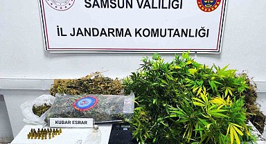 Jandarma evin deposunda bidona ekili uyuşturucu ele geçirdi