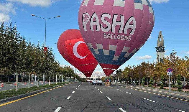 Kapadokya'da üretilen sıcak hava balonları Cumhurbaşkanlığı külliyesinde