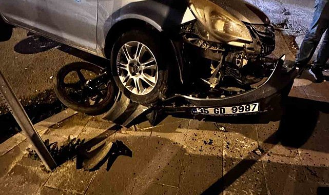 Kars'ta otomobil ile motosiklet çarpıştı