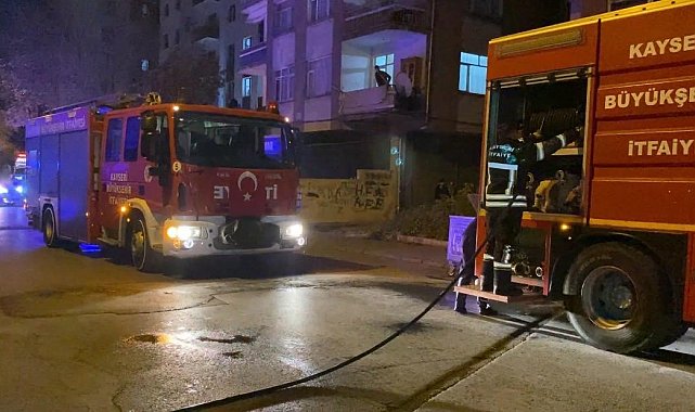 Kayseri'de bodrum katında yangın: 4 çocuk dumandan etkilendi