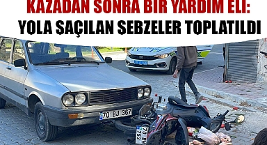 Kazadan Sonra Bir Yardım Eli: Yola Saçılan Sebzeler Toplatıldı