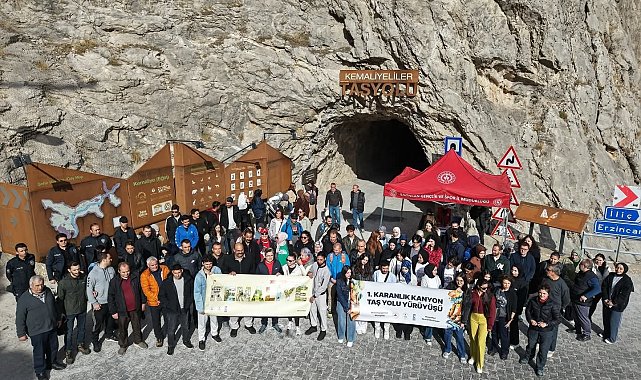 Kemaliye'de 1. Karanlık Kanyon Taşyolu Yürüyüşü yapıldı