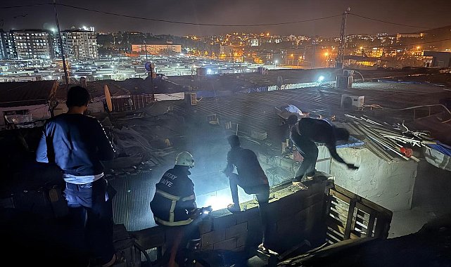 Kırıkhan'da konteyner yangını