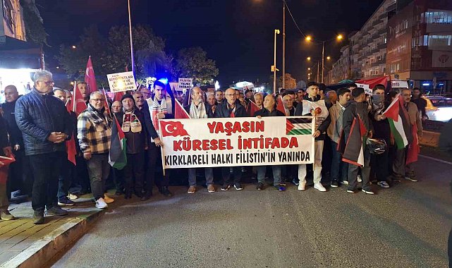 Kırklareli'nden Gazze'ye destek yürüyüşü