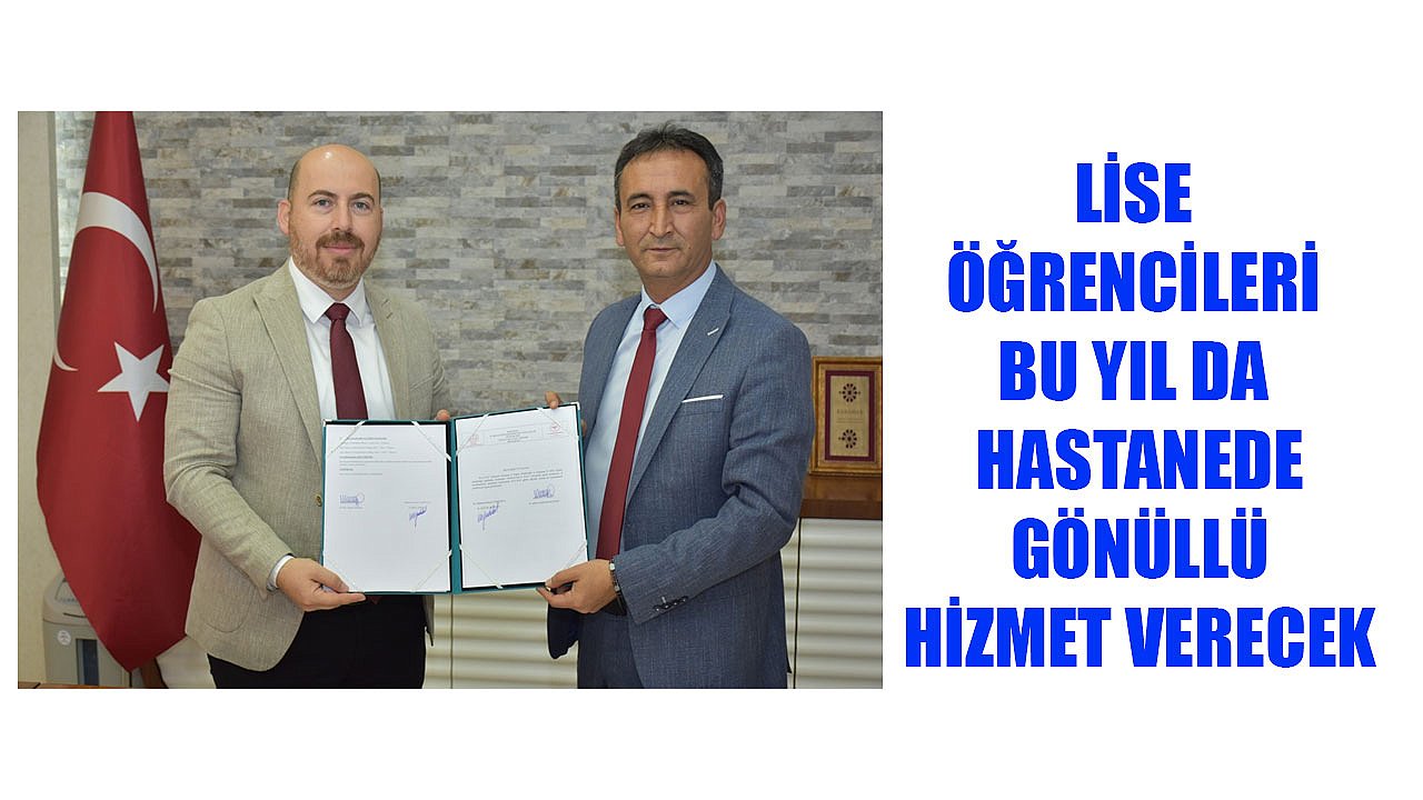Lise Öğrencileri Bu Yıl da Hastanede Gönüllü Hizmet Verecek