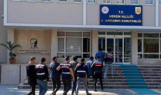 Mersin'de aranan 5 şahıs jandarma ekiplerince yakalandı