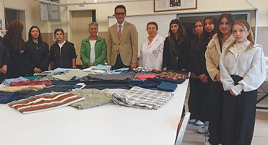 Moda tasarımı öğrencilerine kumaş desteği