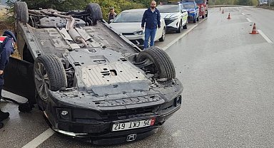 Otomobil takla attı: 1 yaralı