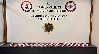 Samsun'da bodrum kata uyuşturucu baskını