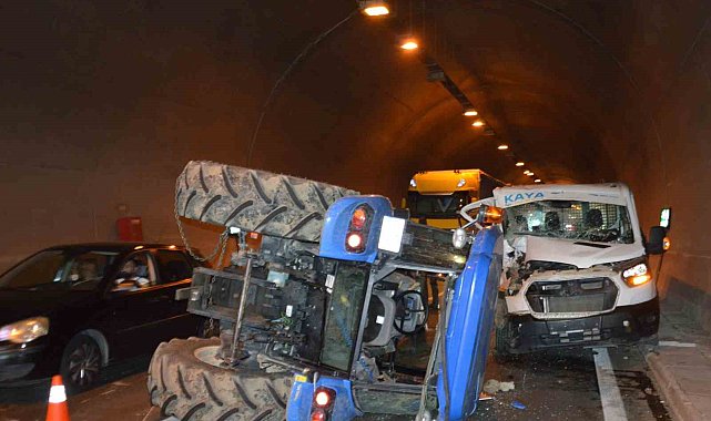 Samsun'da tünelde kaza: 2 yaralı