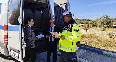 Sarıgöl'de okul servisleri sıkı denetimden geçti