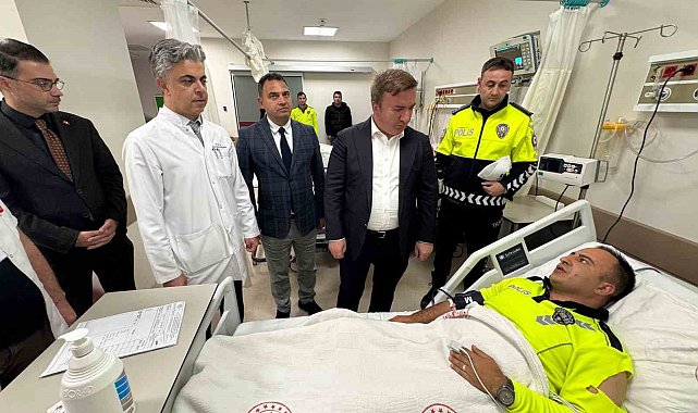 Tercan'da takla atan ekip aracındaki 3 polis memuru yaralandı