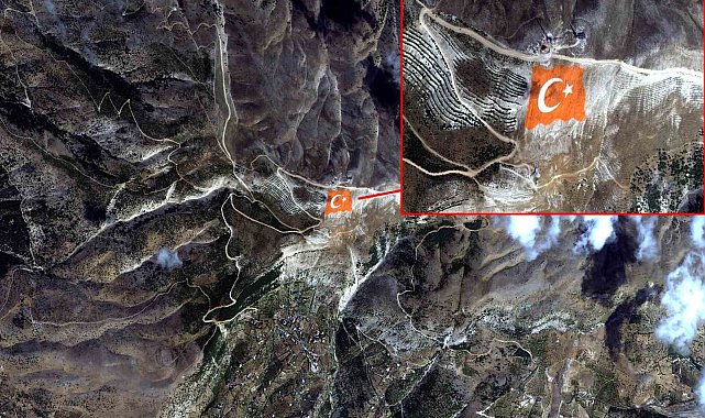 Türk Bayrağı uzaydan görüntülendi