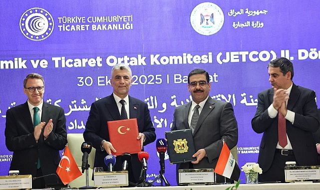 Türkiye ile Irak arasında "JETCO 2. Dönem Protokolü ve Fuarcılık Alanında İşbirliği Mutabakatı Zaptı" imzalandı