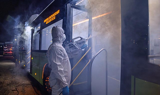UlaşımPark otobüslerinde hijyen çalışmaları