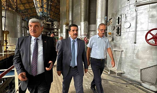 Üretim sezonu başlayan fabrikada moral ziyareti