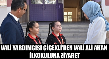 Vali Yardımcısı Çiçekli’den Vali Ali Akan İlkokuluna Ziyaret