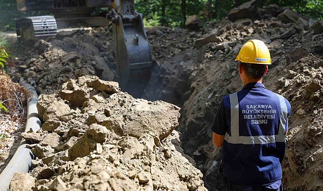 40 bin kişiye hizmet sunacak kaynaklar 5 bin metrelik yeni hat ile abonelere ulaştı