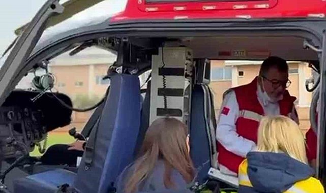 7 yaşındaki epilepsi hastası 112 helikopter ambulansla Mersin' sevk edildi