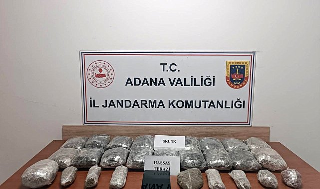 Adana'da 11 kilo skunk ele geçirildi