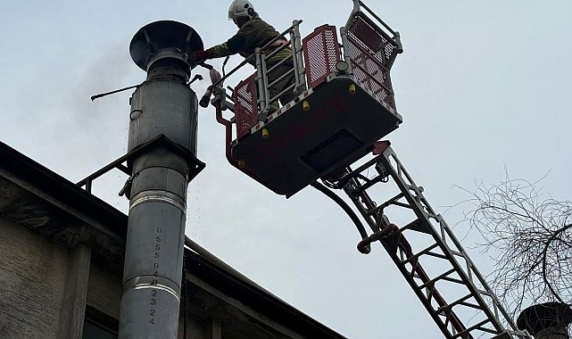 Antakya'da baca yangını