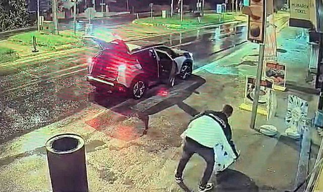 Arabadaki hesap varile uymadı: Çalmak istedi, bagaja sığdıramadı