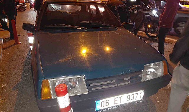 Arıza yapan aracından inen adama otobüs çarptı