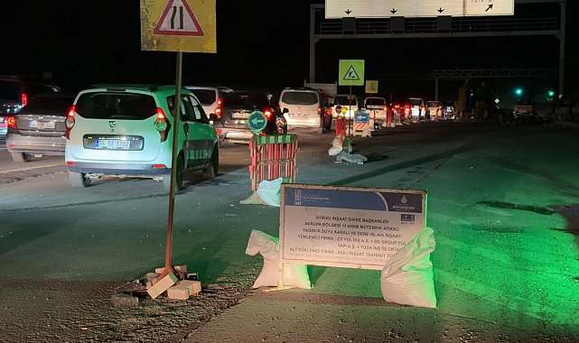 Arnavutköy Çevre Yolu'nda İSKİ çalışması çileye dönüştü