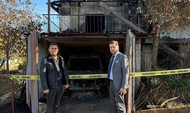 Başkan Tatık evi yanan aileye yardım elini uzattı