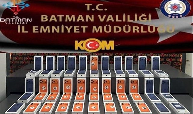 Batman'da 6,6 milyon TL değerinde kaçak telefon ele geçirildi