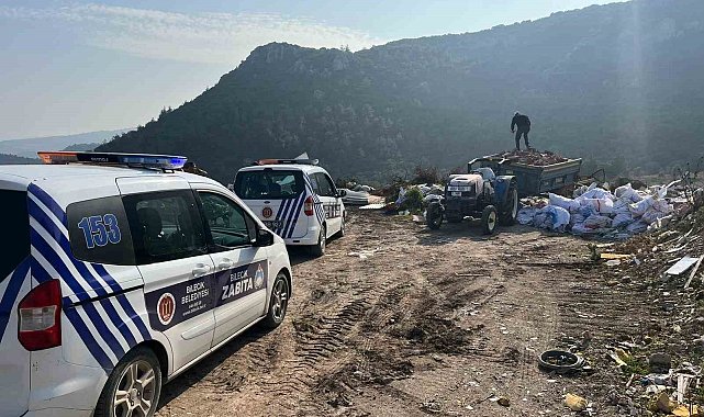 Bilecik'te inşaat atığını kaçak döken vatandaşa ceza kesildi