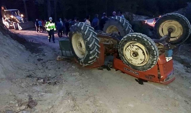 Burdur'da traktör devrildi: 1 ölü, 1 yaralı