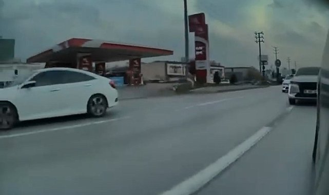 Bursa'da tehlikeli makas kamerada