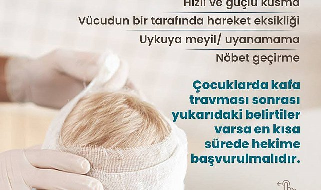 Çocuklarda kafa travmasına dikkat