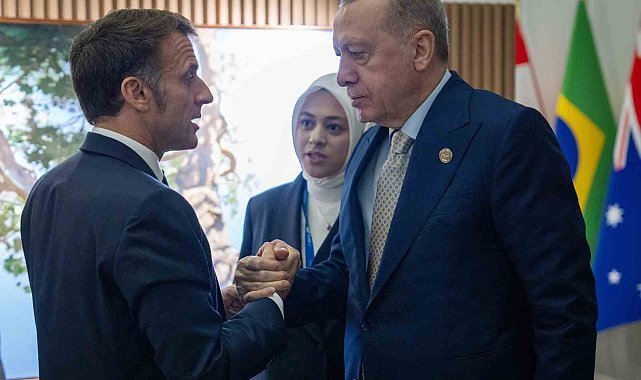 Cumhurbaşkanı Erdoğan, Fransa Cumhurbaşkanı Macron ile görüştü
