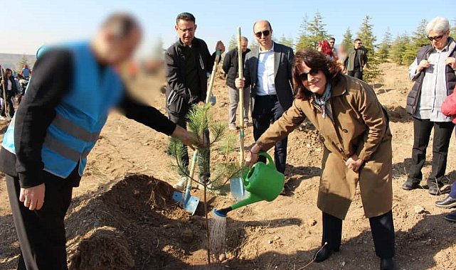 Denetimli serbestlik yükümlüleri 11 Kasım Milli Ağaçlandırma Günü'nde fidanları toprakla buluşturdu