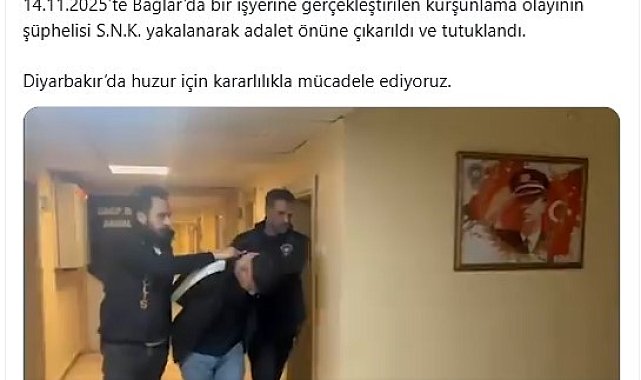 Diyarbakır'da bir iş yerini kurşunlayan şahıs yakalandı