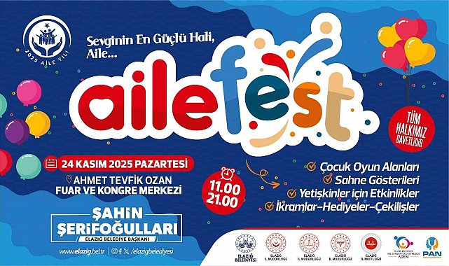 Elazığ'da 'Aile Festivali' düzenlenecek