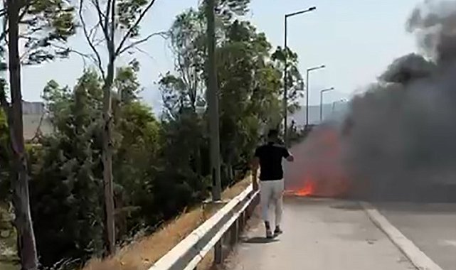 Elektrikli kabus: 18 milyonluk Porsche alev aldı, iş adamı canını zor kurtardı