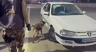 Erzurum'da araçta gizlenmiş uyuşturucuyu 'Magnum' buldu